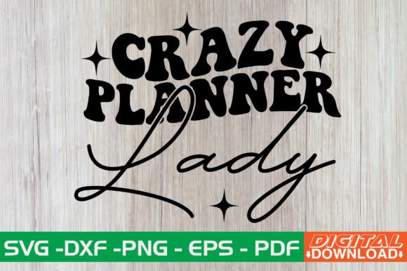 Crazy Planner Lady Retro SVG Review