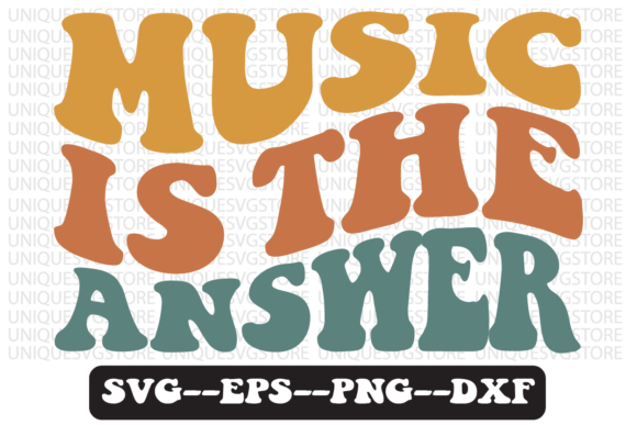 MUSIC is the ANSWER Retro Svg Design Review